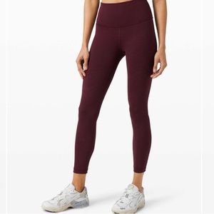Lululemon Wunder Train High-Rise Tight 25" - Heathered Cassis, Size 4